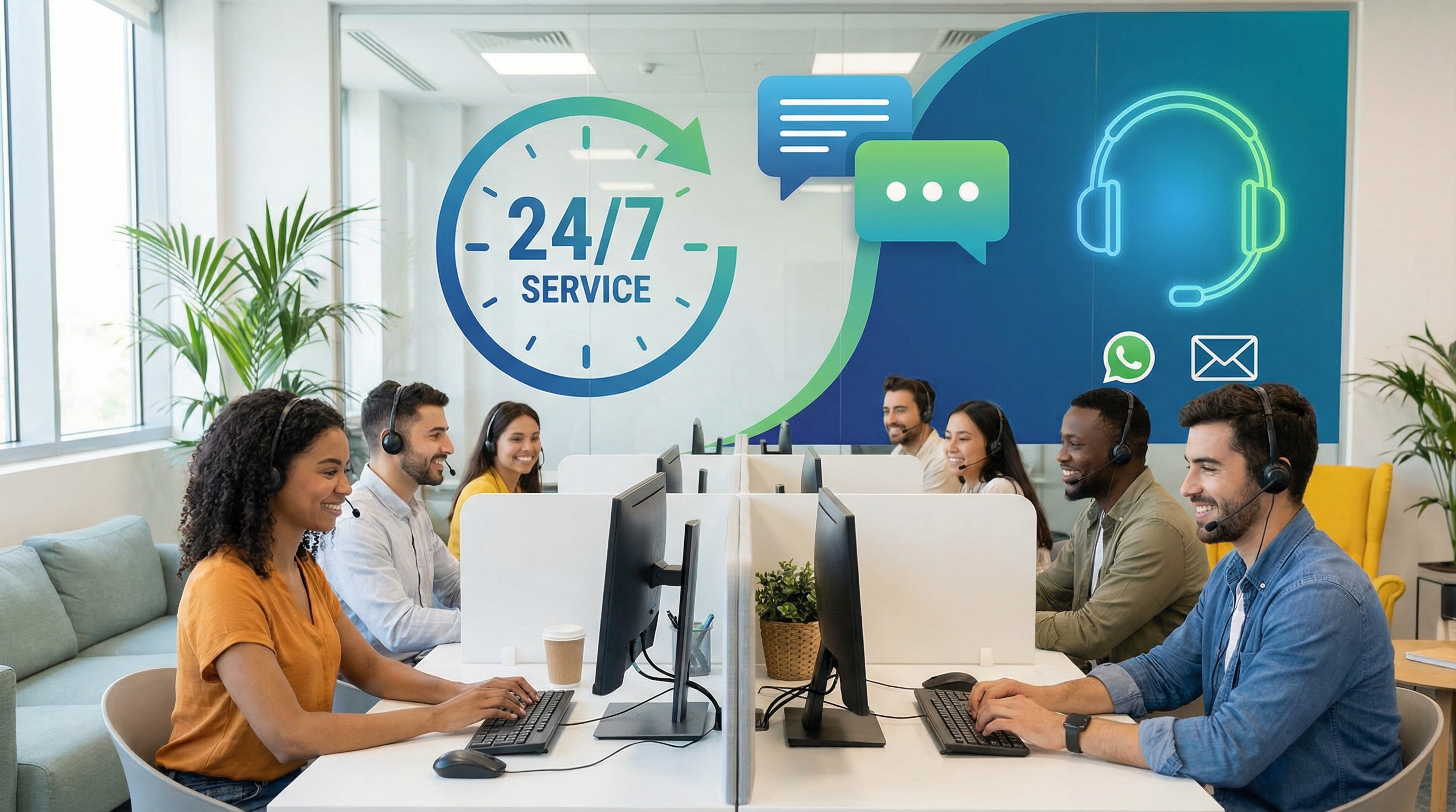 壹号娱乐24/7客户支持团队